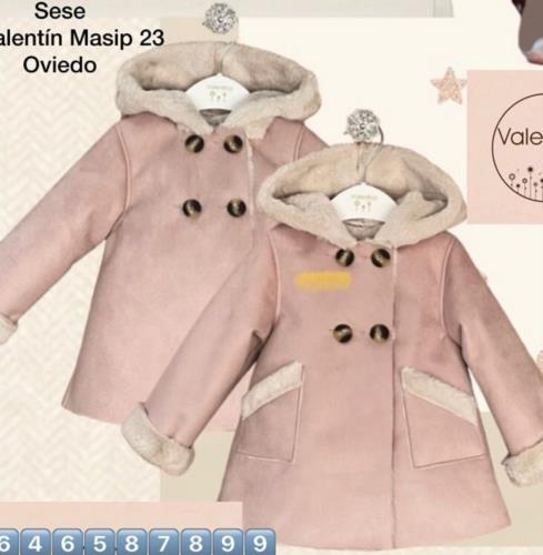 KAX234 PELLIZA ROSA ABRIGO A CON BOLSILLOS
