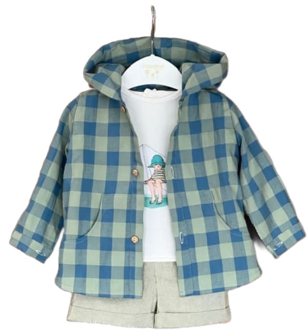 KTM162 CONJUNTO CAMISA VICHY LUKA VERDE