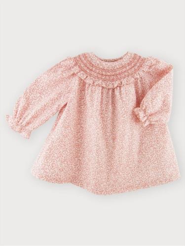 LA-578 VESTIDO SMOCK FLORECILLAS