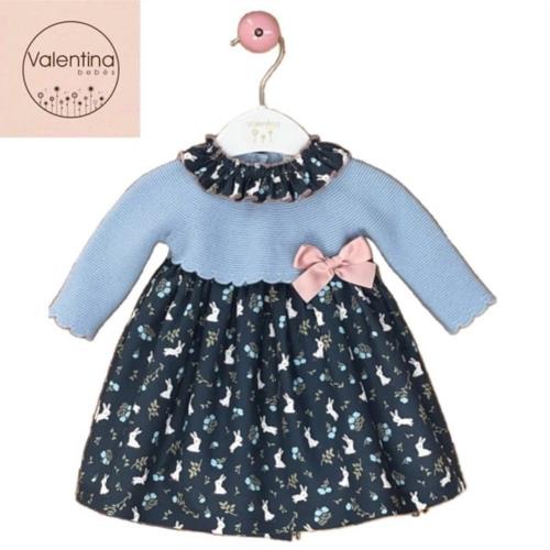 KAX54   VESTIDO PUNTO COMBINADO CON TELA 
