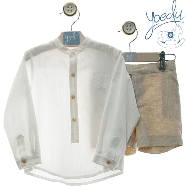 1215 CONJUNTO BERMUDA BEIG FAMILIA AMELIA