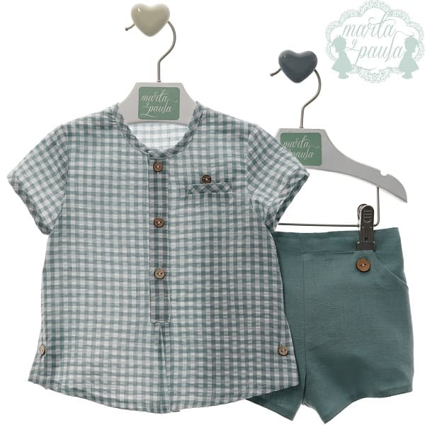 0252 CONJUNTO VERDE EMPOLVADO FAMILIA CASTAÑUELA