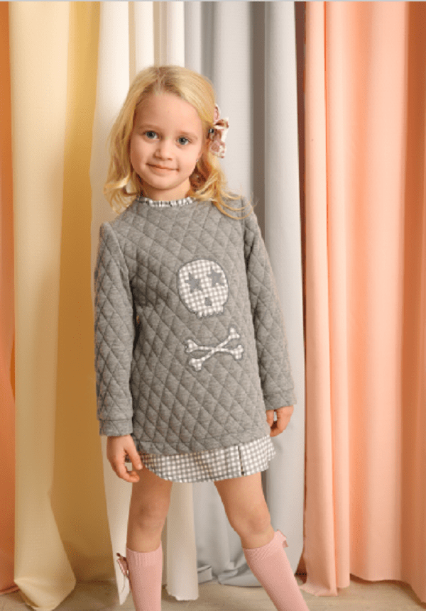 22451 VESTIDO GRIS CATRINA NAVACERRADA