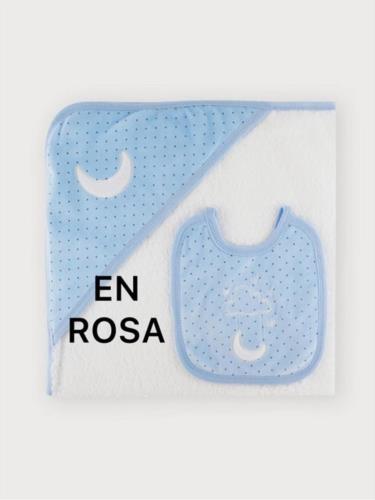 HA-764  CONJUNTO TOALLA CAPA MAS BABERO ROSA